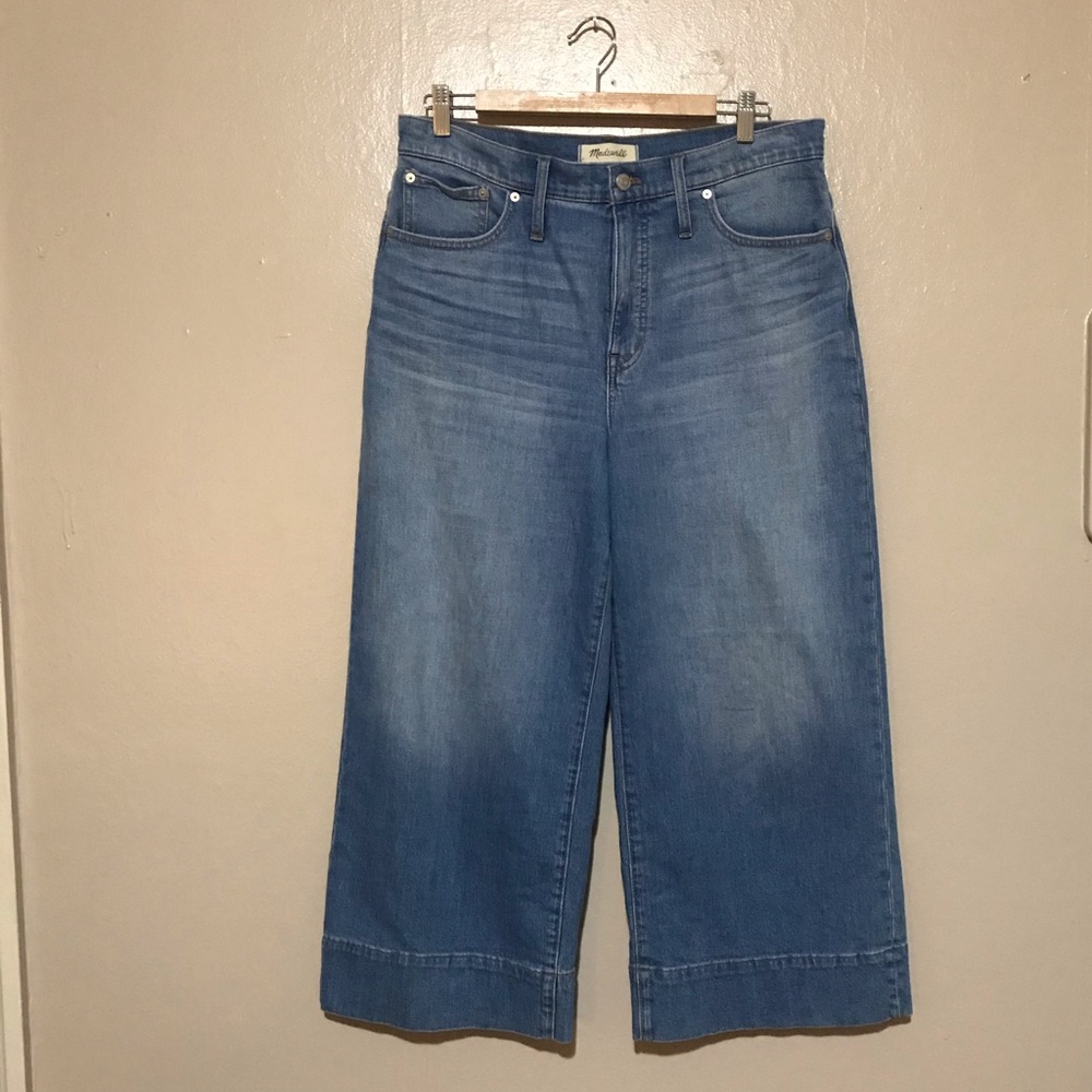 SOLD Madewell Denim Cropped Wide Leg Culotte